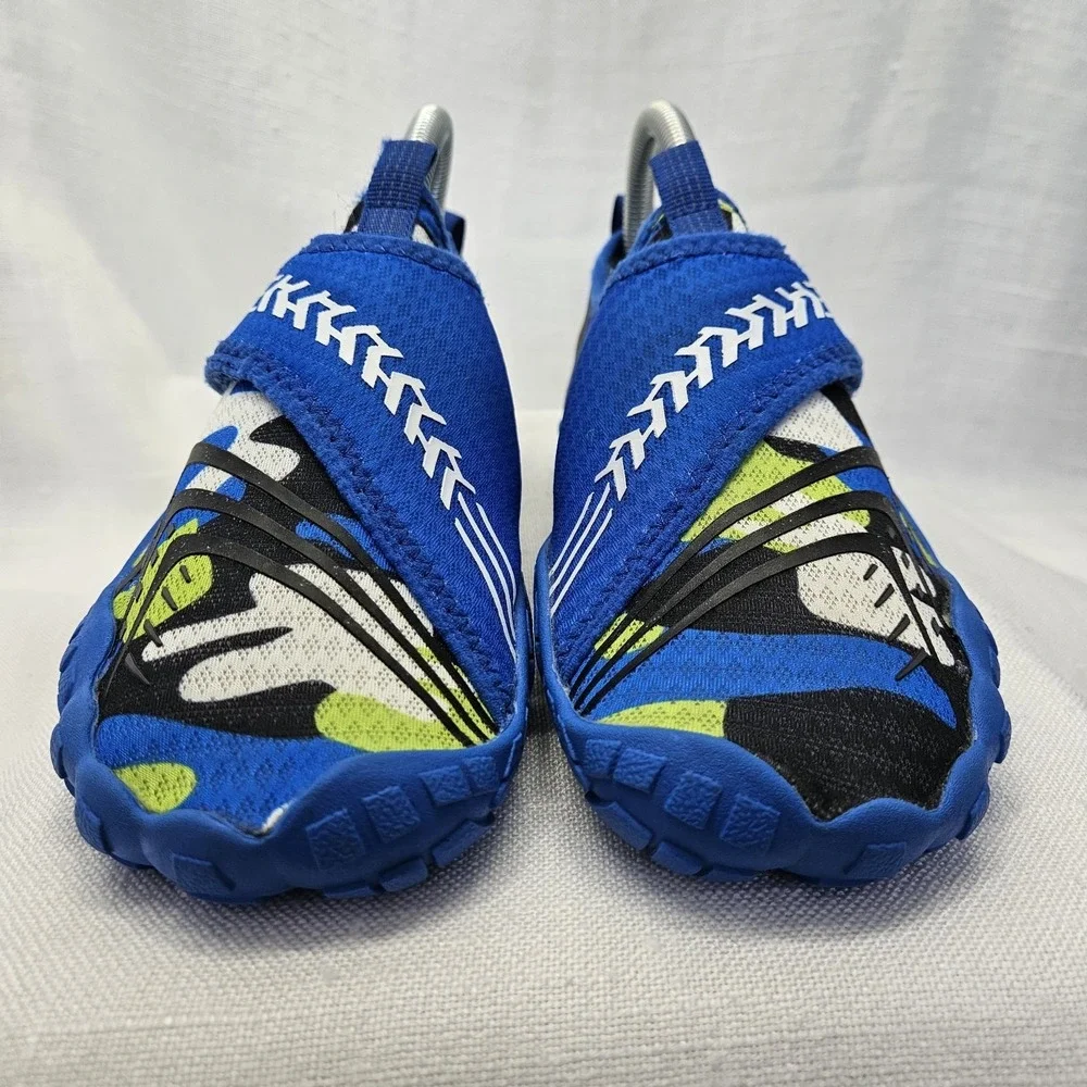 UBFEN Water‎ Shoes Kids Sz 3 35 Blue Camo Aqua Socks Beach Pool Swim Barefoot